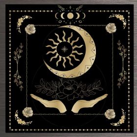 Tarot Tablecloth Board Game Decorative Cloth Have Your Power Mandala Moon Phase Floral Butterfly Tablecloth (Option: JP145-49x 49cm)